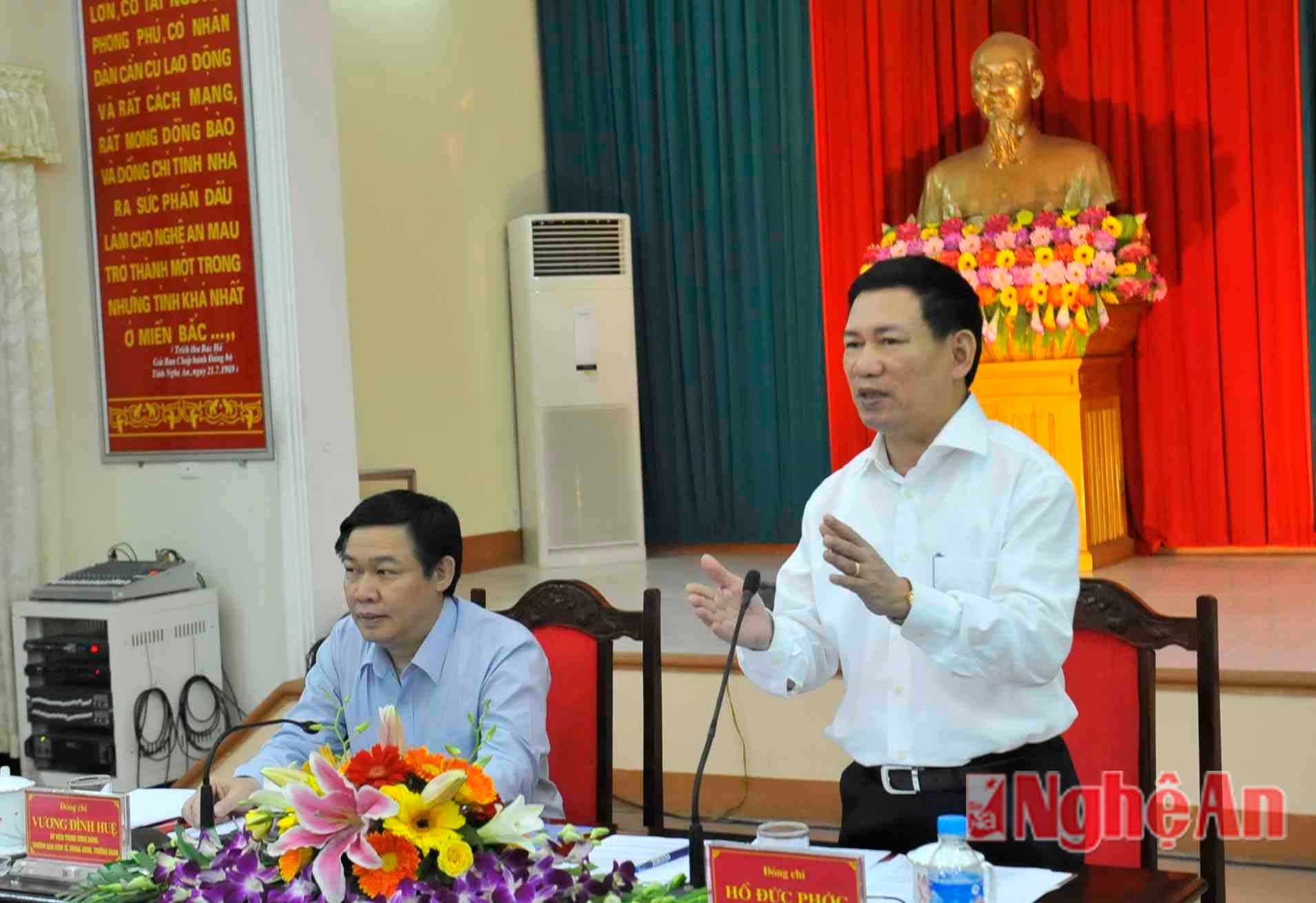 Đồng chí Hồ Đức Phớc phát biểu ý kiến