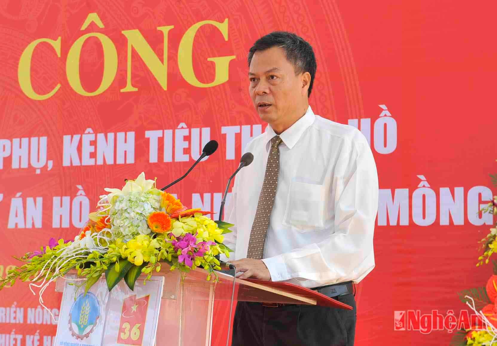 Đồng chí Nguyễn Quang Vinh Cục trưởng Cục quản lý công trình phát biểu