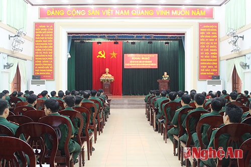 Quang cảnh lễ khai mạc diễn tập