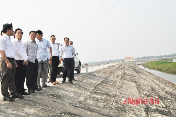 Đoàn giám sát dự án neo đậu tránh trú bão tàu thuyền tại lạch Vạn