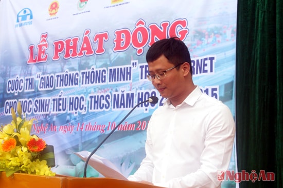 Ông Uông Việt Dũng, Phó Chánh văn phòng Ủy ban ATGT Quốc gia phát động cuộc thi