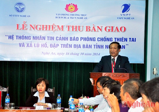 Đồng chí Hồ Quang Thành - Giám đốc sở Thông tin - Truyền thông - phát biểu tại buổi lễ