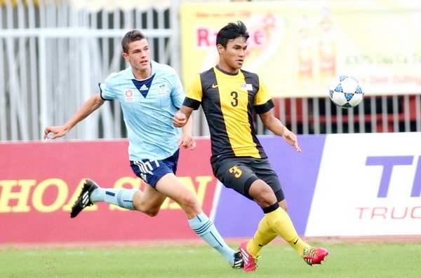 U.21 Malaysia không thấtt thế trước U.21 Sydney - Ảnh: Khả Hòa