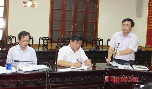 Đồng chí Huỳnh Thanh Điền - Phó Chủ tịch UBND tỉnh phát biểu tại hội nghị.