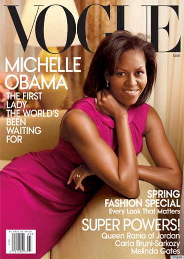 Michelle Obama nhận nhiều lời tán thưởng về gu ăn mặc khi xuất hiện trên Vogue Mỹ số tháng 3/2009. Ảnh: Vogue.