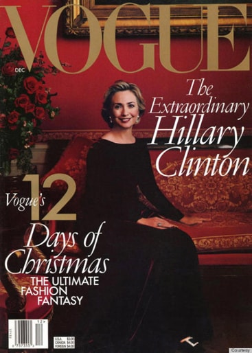 Hillary Clinton là Đệ nhất phu nhân đầu tiên chụp ảnh bìa cho tạp chí thời trang. Ảnh: Vogue.
