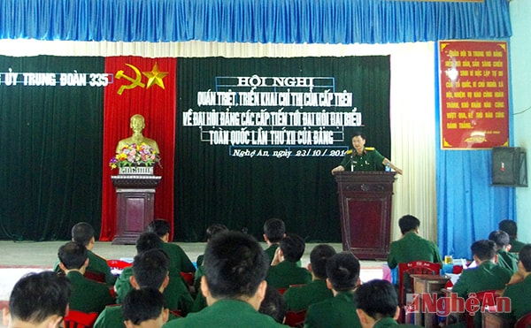 Thường vụ đảng ủy Trung đoàn 335 tổ c quán triệt, triện trai các chỉ thị về đại hội Đảng các cấp tiến tới đại hội đại biểu toàn quốc lần thứ XII của Đảng - hứcIMGP6906