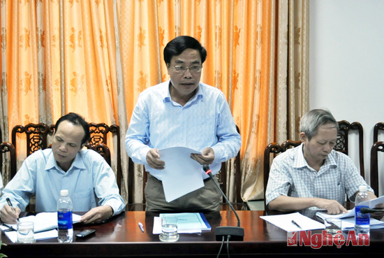 Đồng chí Vi Lưu Bình - Phó GĐ Sở NN&PTNT phát biểu tại hội nghị