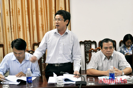 Đồng chí Thái Văn Nông - Phó GĐ Sở TN&MTphát biểu