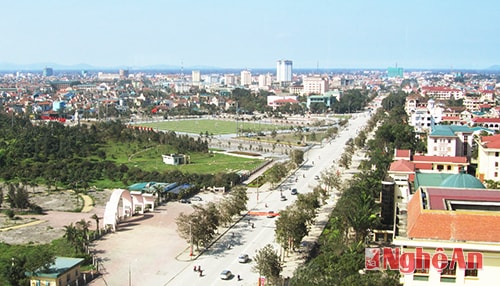 Thành phố Vinh nhìn từ tầng 20, KS Phương Đông