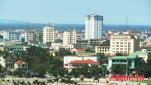 Thành phố Vinh nhìn từ tầng 20, KS Phương Đông