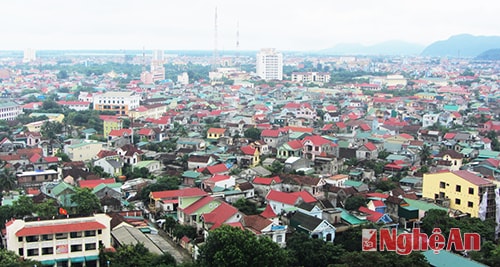 Thành phố Vinh nhìn từ tầng 18, tòa nhà Tecco