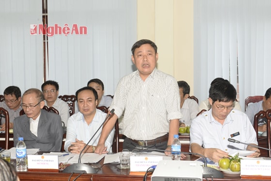 Lãnh đạo Thanh tra tỉnh tham gia ý kiến tại cuộc làm việc
