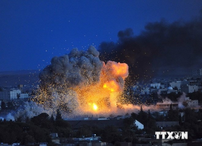 Giao tranh dữ dội tại thị trấn Kobane. (Nguồn: AFP/TTXVN)