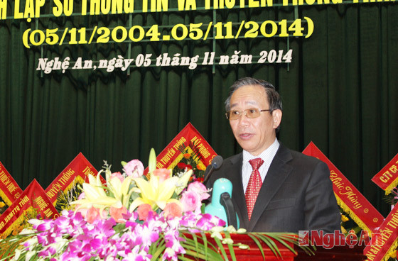 Đồng chí Trần Hồng Châu - Phó Bí thư Thường trực Tỉnh ủy phát biểu