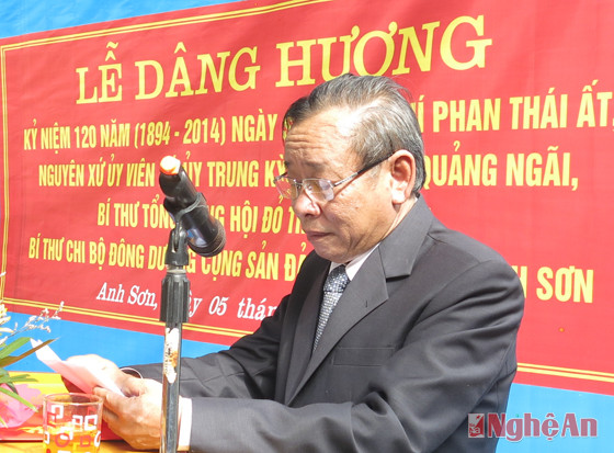 Đồng chí Nguyễn Minh - quyền Bí thư Tỉnh ủy Quảng Ngãi phát biểu