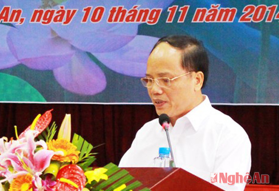 Đồng chí Đặng Cao Thắng, phó Giám đốc sở Lao động –Thương binh và Xã hội, Trưởng ban tổ chức Hội giảng nêu quy chế thi.