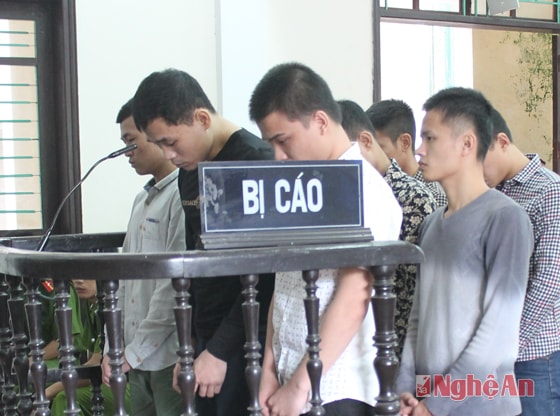 Các bị cáo tại tòa