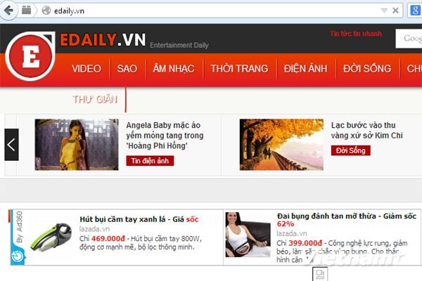   Giao diện trang http://edaily.vn. (Ảnh: Vietnam+)