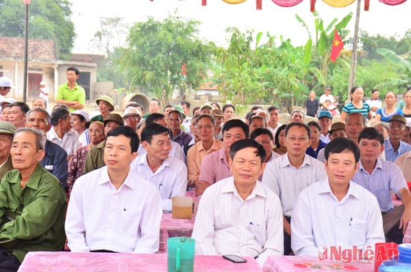 Lãnh đạo Mặt trận tổ quốc tỉnh, huyện Yên Thành và chính quyền xã Phúc Thành tham dự ngày hội