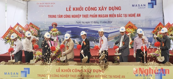 Lễ động thổ dự án Trung tâm CN thực phẩm Masan Miền Bắc tại Nghệ An