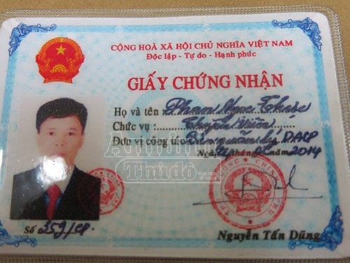 Giấy tờ giả của Phan Ngọc Thực được làm giả có con dấu và chữ ký giả của Thủ tướng Chính phủ giống... y như thật