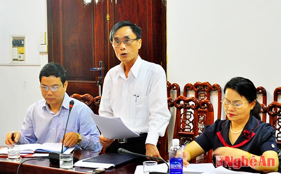 Ông Nguyễn Đăng Dương - Phó giám đốc Sở LĐ, TB&XH báo cáo kết quả thực hiện tổng rà soát