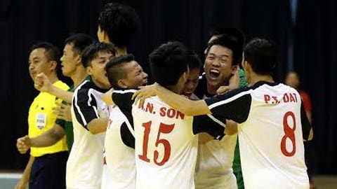 Tuyển futsal Việt Nam giành vị trí thứ ba Giải vô địch  Đông Nam Á 2014 tại Malaysia. Ảnh: Internet