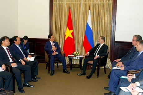 Hai bên vui mừng nhận thấy thời gian qua, quan hệ hợp tác hữu nghị và truyền thống Việt Nam và Nga có những bước phát triển mạnh mẽ trên tất cả các lĩnh vực. Ảnh VGP