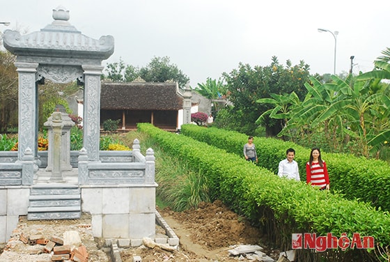 Khuôn viên di tích nhà thờ họ Hồ Sỹ Dương, xã Quỳnh Đôi (Quỳnh Lưu)