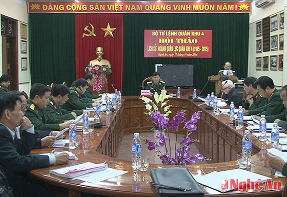 Quang cảnh Hội thảo lịch sử ngành Quân lực Quân khu 4