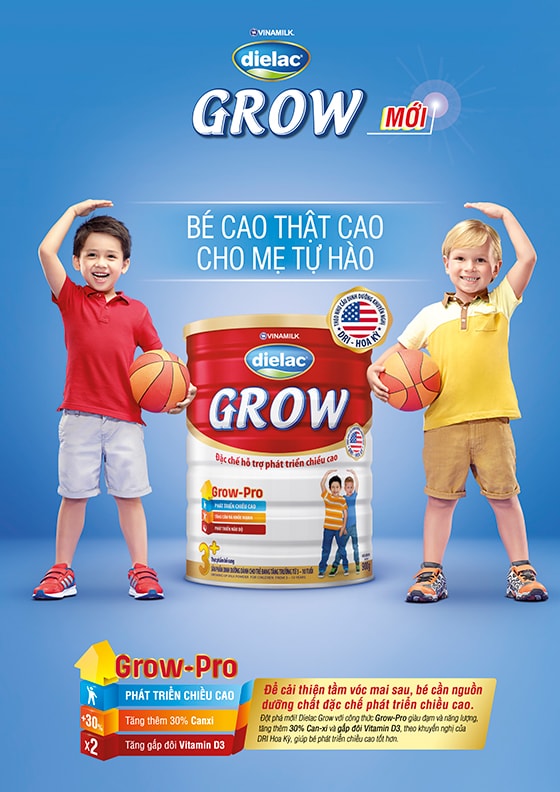 Sữa Dielac Grow mới của Vinamilk.