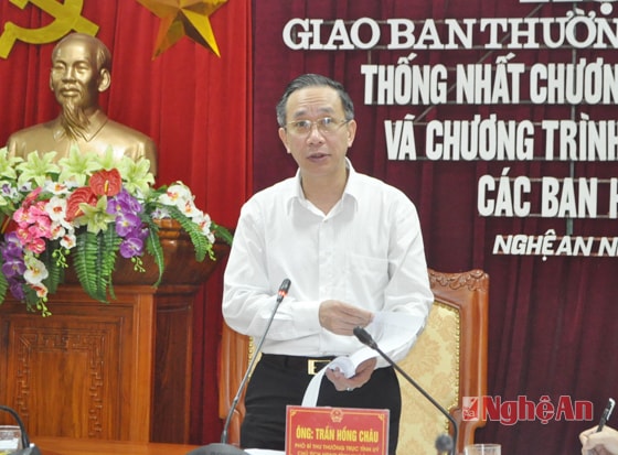 Đồng chí Trần Hồng Châu kết luận tại hội nghị