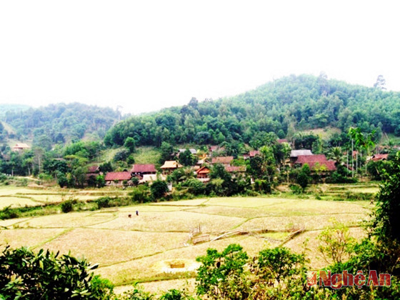 Những bản nhà sàn bên bờ khe Huổi Tiêm  (Châu Thái, Quỳ Hợp).