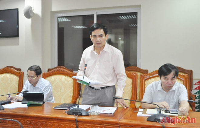 Đồng chí Trần Quốc Chung phát biểu tại hội nghị