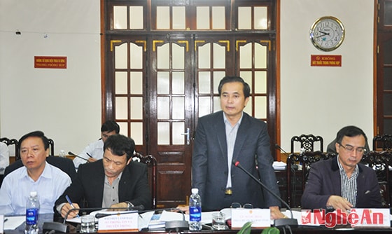 Đồng chí Lê Ngọc Hoa- Phó Chủ tịch UBND tỉnh phát biểu