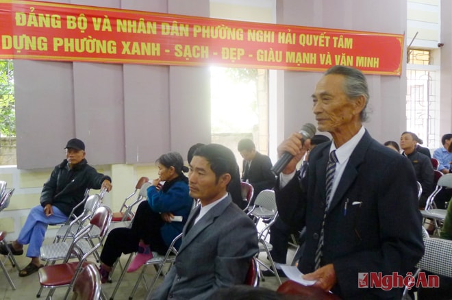 Cử tri Nguyễn Cảnh Bình phát biểu ý kiến