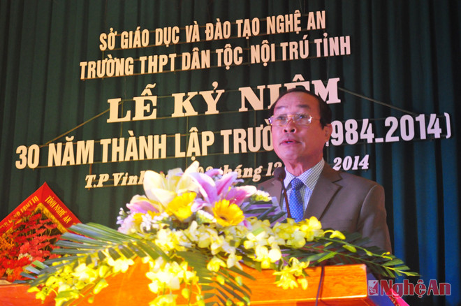 Đồng chí Lương Quang Kình, phát biểu tại Lễ kỷ niệm