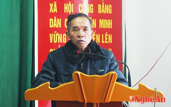Cử tri Quang Văn Toàn bản Kim Liên kiến nghị 