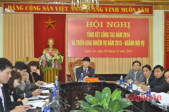 Đồng chí Lê Xuân Đại - Phó Chủ tịch UBND tỉnh chủ trì hội nghị