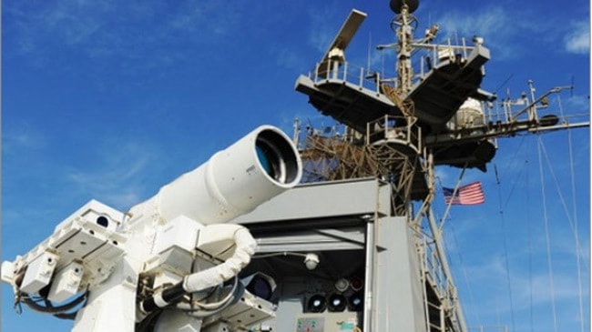 Vũ khí laser của Mỹ. Ảnh: US Navy