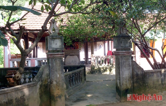 Nhà thờ cụ Trần Hưng Thi ở làng Tiên Hoa, xã Thanh Xuân,  huyện Thanh Chương.