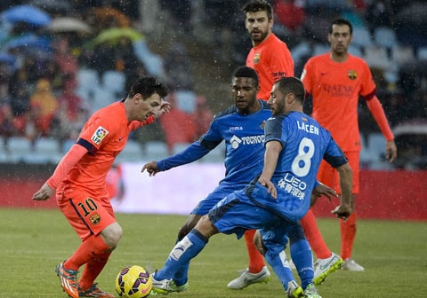 Barca bất lực trước hàng thủ Getafe