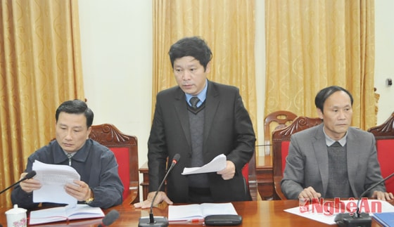 Đồng chí Lê Quốc Khánh - Phó trưởng ban Tổ chức Tỉnh ủy bổ sung nhiệm vụ cho tổ công tác tổ chức