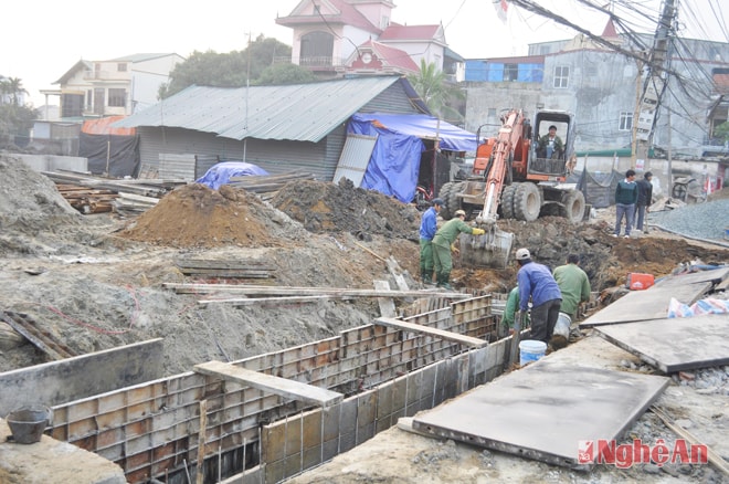 Điểm khởi đầu đường 72m tại phường Hà Huy Tập (TP. Vinh) đã cơ bản hoàn thành công tác đền bù GPMB.