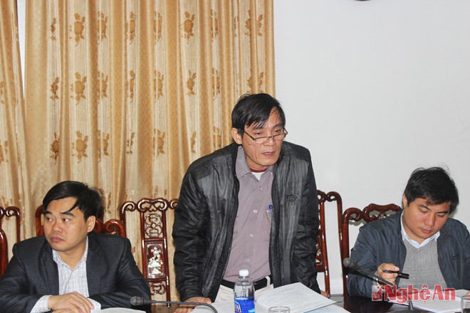 Ông Trần quốc Thành giám đốc sở KHCN phát biểu tại buổi làm việc