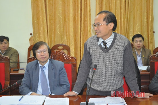 Đại diện Ban Tôn giáo tỉnh phát biểu