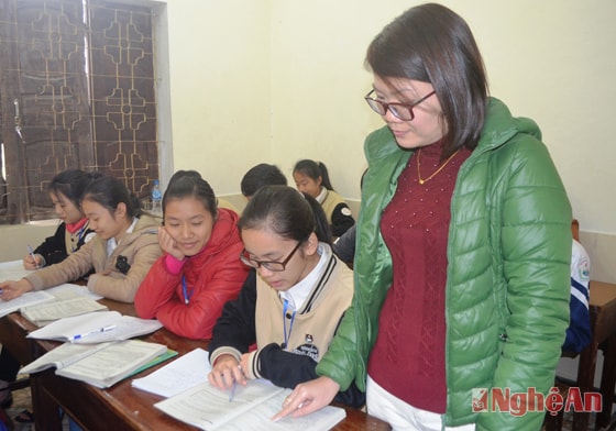 Tiết học ở Trường THPT Quỳ Hợp I. Ảnh: T.D