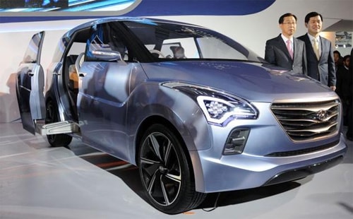 Hyundai Hexa Space concept (xe trong ảnh) có thể là nền tảng phát triển mẫu MPV mới của Hyundai. Ảnh: Thehindu.