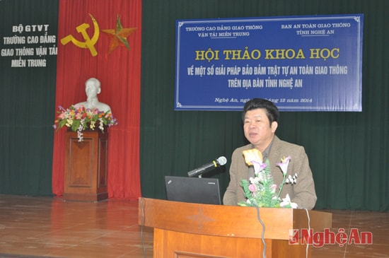  Chánh VP Ban ATGT tỉnh báo cáo thực trạng tình hình TTATGT tên địa bàn.